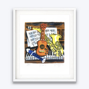 Dick Frizzell Limited Edition Screenprint and Original art at Boyd-Dunlop Gallery Hasting Street Hawkes Bay Napier