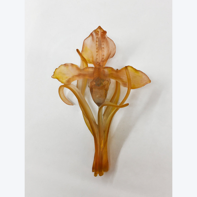 Boyd-Dunlop Gallery Napier Hawkes Evelyn Dunstan Lost Cast Wax Glass Sculpture Crystal Gaffer Glass Floral Vase