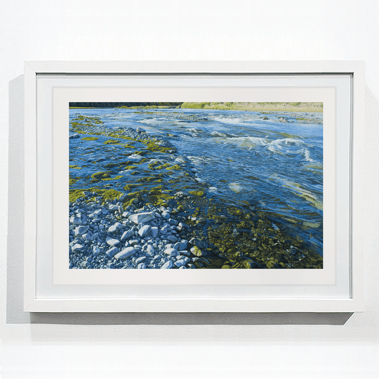     Bovine Waterway Boyd-Dunlop Gallery Napier Hawkes Bay Mark Cross Oil Painting Landscape Seascape Water