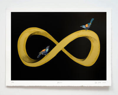 SAM LEITCH screenprint Artist at Boyd-Dunlop Gallery Napier Hawkes Bay prints limited edition Art dealer framing frames Hastings Street Napier birds interior design 