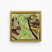 Richard Boyd-Dunlop Acrylic on Canvas Glitter Dust Painting Abstract Introduction Paintings Boyd-Dunlop Gallery Contemporary Fine Art Hawkes Bay Napier Hastings Street Art Dealer Art Collector small paintings gold silver metallic Collage 