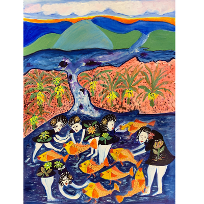 Boyd-Dunlop Gallery Napier Hawkes Bay John Boyd-Dunlop Painting Figures Humanity Drawing Gouache Ink Figures, Napier Hatings Street Boyd-Dunlop Gallery Napier woman head flowers portrait art dealer framing art collector 