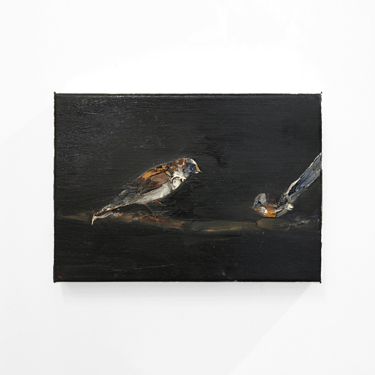 Garth Steeper Animal Birds Dark Oil Painting Hawke's Bay Hastings Street at Boyd-Dunlop Gallery