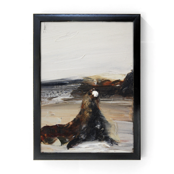 Garth Steeper Animal Birds Dark Oil Painting Hawke's Bay Hastings Street at Boyd-Dunlop Gallery