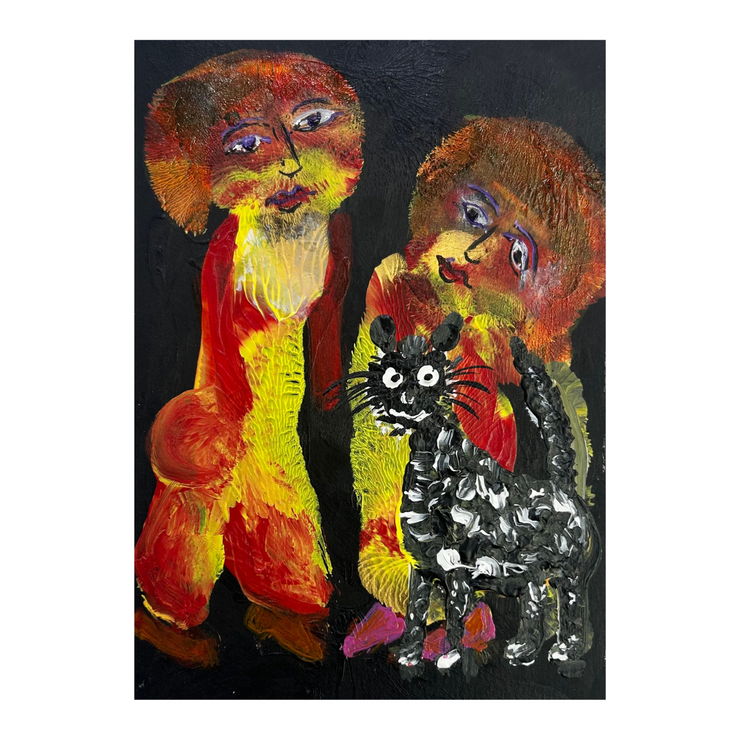 Boyd-Dunlop Gallery Napier Hawkes Bay John Boyd-Dunlop Painting Figures Humanity Drawing Gouache Ink Figures, Napier Hatings Street Boyd-Dunlop Gallery Napier 