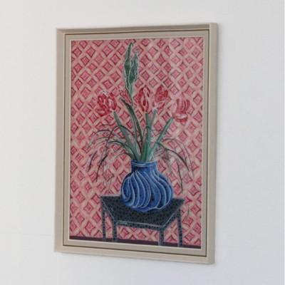 Jo Blogg Boyd-Dunlop Gallery Flowers Pantings Framing Acrylic dots Colour Boyd-Dunlop Gallery Art Dealer Napier Abstract woman artist Hastings Street mandala picasso installation