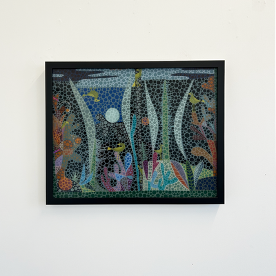 Jo Blogg Boyd-Dunlop Gallery Flowers Pantings Framing Acrylic dots Colour Boyd-Dunlop Gallery Art Dealer Napier Abstract woman artist Hastings Street mandala paul Klee