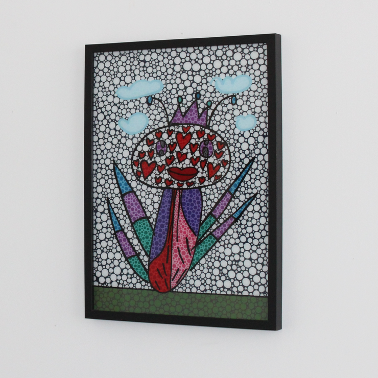 Jo Blogg Boyd-Dunlop Gallery Flowers Pantings Framing Acrylic dots Colour Boyd-Dunlop Gallery Art Dealer Napier Abstract woman artist Hastings Street mandala kid painting