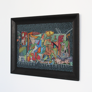 Jo Blogg Boyd-Dunlop Gallery Flowers Pantings Framing Acrylic dots Colour Boyd-Dunlop Gallery Art Dealer Napier Abstract woman artist Hastings Street mandala picasso Guernica