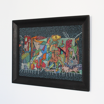 Jo Blogg Boyd-Dunlop Gallery Flowers Pantings Framing Acrylic dots Colour Boyd-Dunlop Gallery Art Dealer Napier Abstract woman artist Hastings Street mandala picasso Guernica