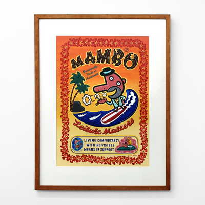 Leisure Masters, 1996 Jim Mitchell Mambo Rubber Soul Exhibition Original Poster Paintings at Boyd-Dunlop Gallery