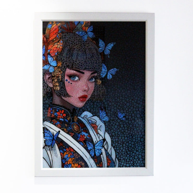 Jo Blogg Boyd-Dunlop Gallery Flowers Pantings Framing Acrylic dots Colour Boyd-Dunlop Gallery Art Dealer Napier Abstract woman artist Hastings Street mandala art collector framer art dealer napier pop art