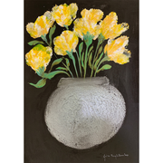 Boyd-Dunlop Gallery Napier Hawkes Bay John Boyd-Dunlop Painting Figures Humanity Drawing Gouache Ink Figures, Napier Hastings Street Boyd-Dunlop Gallery Napier woman head flowers portrait Art Dealer art collector collection originals framing framed art