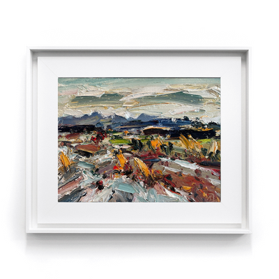 John Badcock Thick Abstract Impasto Oil On Board Original Paintings by Greenvale South Island Artist at Boyd-Dunlop Gallery Hawke's Bay Napier Hastings Street Plein Air Boyd-Dunlop art dealer Contemporary framed works art for sale portrait landscape 