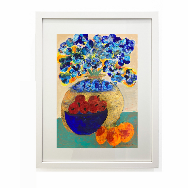 Tamarillos in a Blue Bowl