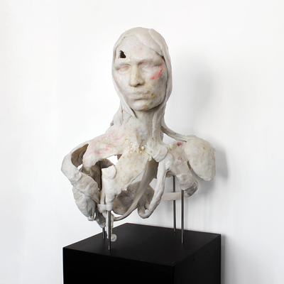 Kirk Nicholls recycled household plastic sculpture figure Boyd-Dunlop Gallery Ahuriri Contemporary Hastings Street Napier Hawke's Bay