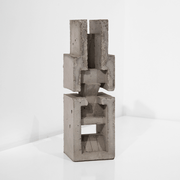 Levi Hawken limited edition modern minimalist concrete standing sculpture titled False Idol No. 2 (Small) 300 H x 90 W x 90 D mm at Boyd-Dunlop Gallery, Hawkes Bay Napier