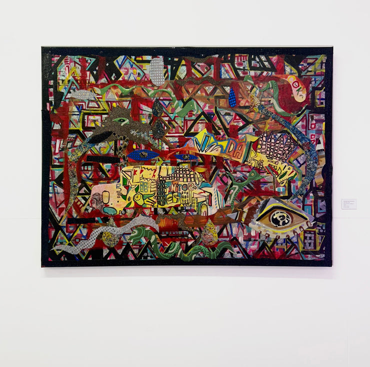 Richard Boyd-Dunlop Acrylic on Canvas Glitter Dust Painting Abstract Introduction Paintings Boyd-Dunlop Gallery Contemporary Fine Art Hawkes Bay Napier Hastings Street Art Dealer Artsist Painter Art Collection Large Paintings Colourful Exhibition Canvas Collage Metallic 