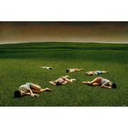 Boyd-Dunlop Gallery Napier Hawkes Bay Mark Cross Giclee Canvas Prints Fine Art Paper Prints Seascape Landscape Oil painting Portrait children at rest laying in grass