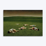 Boyd-Dunlop Gallery Napier Hawkes Bay Mark Cross Giclee Canvas Prints Fine Art Paper Prints Seascape Landscape Oil painting Portrait children at rest laying in grass
