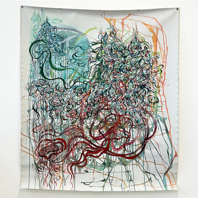 Suzanne Vesty artist New Zealand painter contemporay artist art collection hastings Street napier art dealer boyd-dunlop gallery Napier art gallery exhiition art collection abstract swirls energy painting spiritual painting hilma klimt abstract  large painting 
