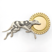 Natasha Cousens Animal Cermaic Wall Sculptures Wood Paint Resin Boyd-Dunlop Gallery Hawkes Bay Napier The Faithful Hound