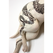 Natasha Cousens Animal Cermaic Wall Sculptures Wood Paint Resin Boyd-Dunlop Gallery Hawkes Bay Napier The Faithful Hound