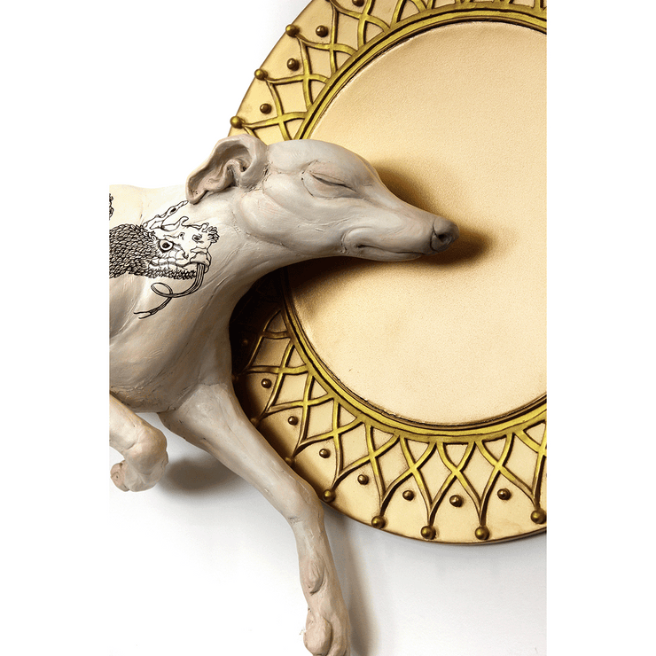 Natasha Cousens Animal Cermaic Wall Sculptures Wood Paint Resin Boyd-Dunlop Gallery Hawkes Bay Napier The Faithful Hound