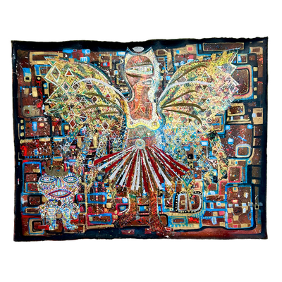 Richard Boyd-Dunlop Acrylic on Canvas Glitter Dust Painting Abstract Introduction Paintings Boyd-Dunlop Gallery Contemporary Fine Art Hawkes Bay Napier Hastings Street Art Dealer Artsist Painter Art Collection Large Paintings Colourful Exhibition Canvas Collage Metallic 