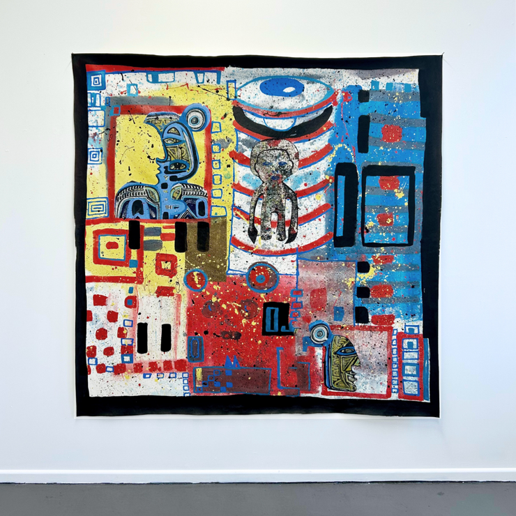 Richard Boyd-Dunlop Acrylic on Canvas Glitter Dust Painting Abstract Introduction Paintings Boyd-Dunlop Gallery Contemporary Fine Art Hawkes Bay Napier Hastings Street Art Dealer Artsist Painter Art Collection Large Paintings Colourful Exhibition Canvas Collage Metallic 