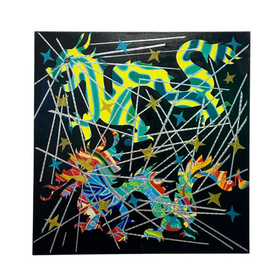 Richard Boyd-Dunlop Acrylic on Canvas Glitter Dust Painting Abstract Introduction Paintings Boyd-Dunlop Gallery Contemporary Fine Art Hawkes Bay Napier Hastings Street Art Dealer Artsist Painter Art Collection Large Paintings Colourful Exhibition Canvas Collage Metallic 