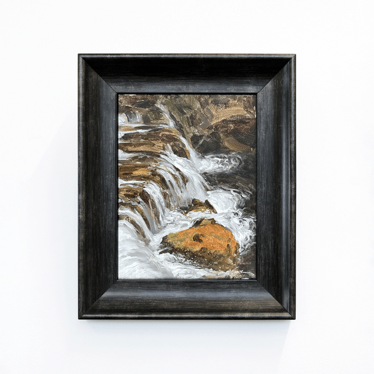 Sam Balzer Dyed Studios Landscape Plein Air Painting Fine Art Oil Paint Framed at Boyd-Dunlop Gallery Hawkes Bay Napier Waterfall