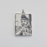 Sam Mitchell Original Artwork ceramic watercolour Pottery  Portraits Art Collector Art Collection NZ art Figurative Illustrative Pop-art Paintings with Food Themes Auckland Based Artist at Boyd-Dunlop Gallery Hawke's Bay Napier Hastings Street Tomorrow we will run faster Boyd-Dunlop Contemporary 