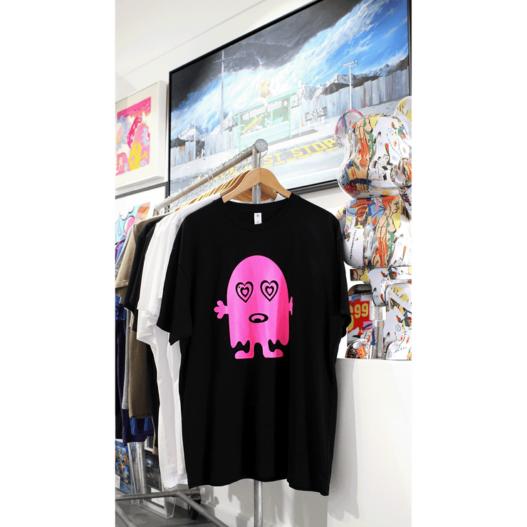 Richard Boyd-Dunlop Kind Love The World screenprinted Love Ghost T shirts Napier New Zealand Arcade Gallery Boyd-Dunlop Gallery 