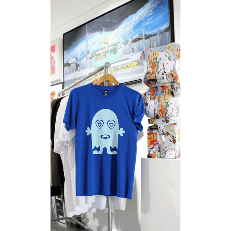 Richard Boyd-Dunlop Kind Love The World screenprinted Love Ghost T shirts Napier New Zealand Arcade Gallery Boyd-Dunlop Gallery 