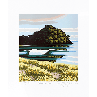 Tony Ogle Screenprint Limited Edition Prints New Zealand Seascape Landscape Ocean Boyd-Dunlop Gallery Paper Print Hawkes Bay Napier