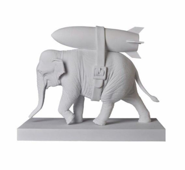 MEDICOM Toy Sync x Brandalism Banksy Elephant with Bomb (White)
