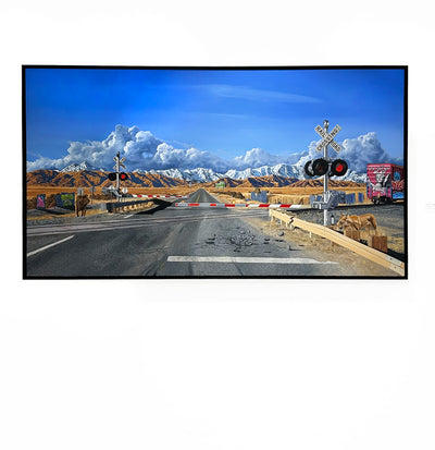 Boyd-Dunlop Gallery Napier Art GalleryJeremy McCormick Hyperrealism Surreal Urban Landscape Surealism Wildlife Original Oil Painting Art Collector Lions Animals Art Collection New Zealand Painter 