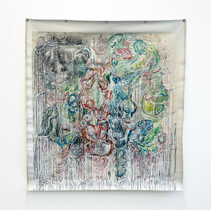 Suzanne Vesty artist New Zealand painter contemporay artist art collection hastings Street napier art dealer boyd-dunlop gallery Napier art gallery exhiition art collection abstract swirls energy painting spiritual painting hilma klimt abstract 
