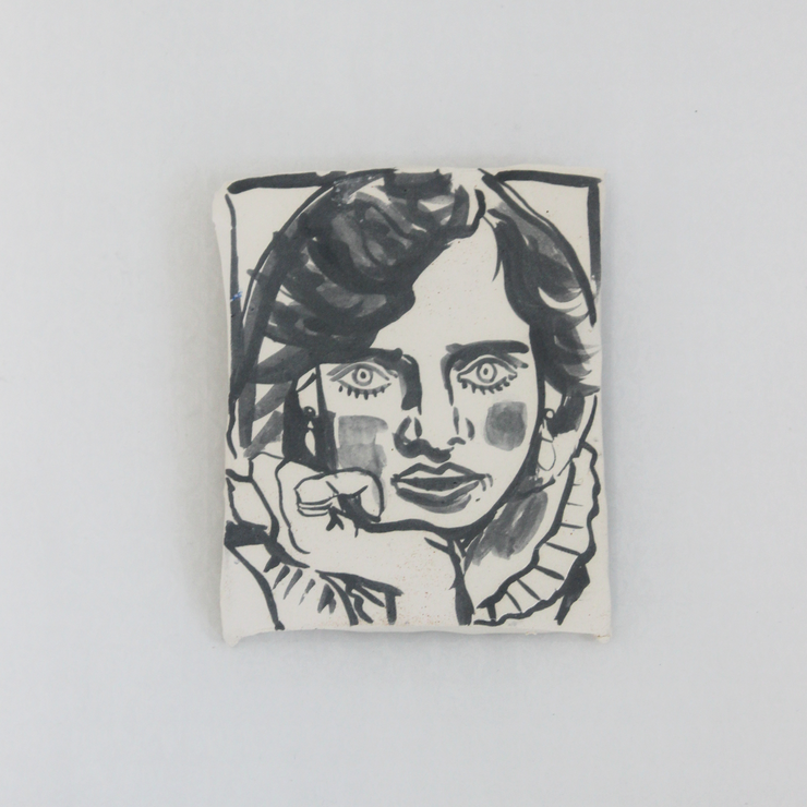 Sam Mitchell Original Artwork ceramic watercolour Pottery  Portraits Art Collector Art Collection NZ art Figurative Illustrative Pop-art Paintings with Food Themes Auckland Based Artist at Boyd-Dunlop Gallery Hawke's Bay Napier Hastings Street Tomorrow we will run faster Boyd-Dunlop Contemporary 