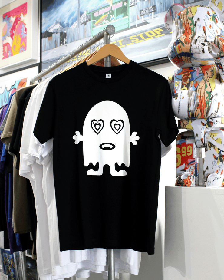 Richard Boyd-Dunlop Kind Love The World screenprinted Love Ghost T shirts Napier New Zealand Arcade Gallery Boyd-Dunlop Gallery 