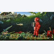  Boyd-Dunlop Gallery Napier Hawkes Bay Ross Jones Limited Edition Prints Landscape Surrealism Realism Oil Painting Scenic Artist Robot Army Men