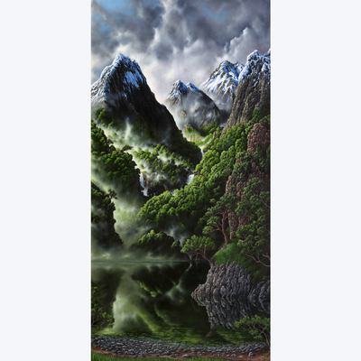 Boyd-Dunlop Gallery Napier Hawkes Bay Jeremy McCormick Mountains Landscape Surrealism Realism Oil Painting Scenic Artist 