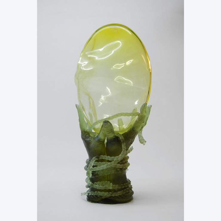 Boyd-Dunlop Gallery Napier Hawkes Evelyn Dunstan Lost Cast Wax Glass Sculpture Crystal Gaffer Glass Floral