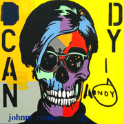 acrylic and oil on canvas andy warhol johnny romeo skull original