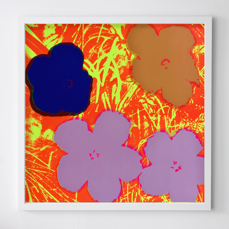 Boyd-Dunlop Gallery Napier Andy Warhol Floral Portraits Silkscreen Napier Pop Art Prints Framed Wall Art Flowers