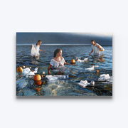 Gyre Vortex Jetsam Collection Boyd-Dunlop Gallery Napier Hawkes Bay Mark Cross Oil Painting Women Seascape Water
