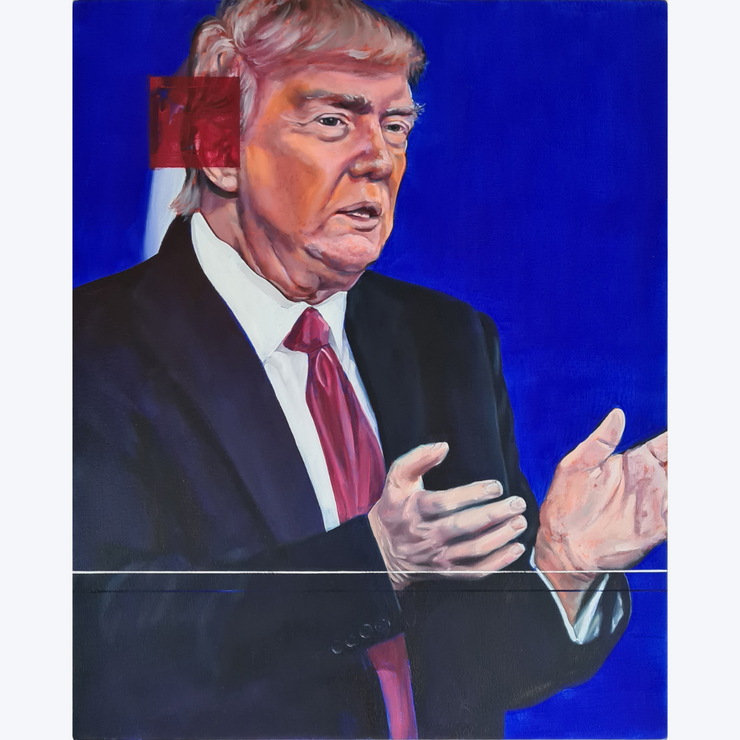 Jamie Chapman Portrait Realism Painting Oil on Canvas Political Art World Leader Politician Boyd-Dunlop Gallery Contemporary Fine Art Napier Hawkes Bay Donald Trump