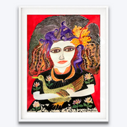 John Boyd-Dunlop Gouache and Ink on Fine Art Paper Woman Portrait Illustration Boyd-Dunlop Gallery Contemporary New Zealand Art Hawkes Bay Napier Hastings Street