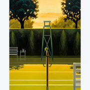 Ross Jones Realism Painter Scenic Illustration Limited Edition Giclee Prints Boyd Dunlop Gallery Hawkes Bay Napier Hastings Street Tennis Court Game Ball
